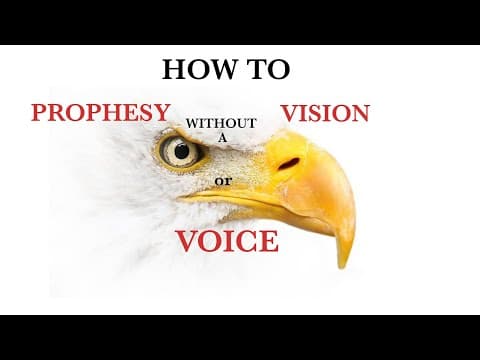 Prophesying without seeing a vision or hearing a voice part 1